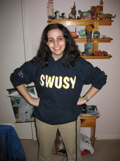 Shosh's sweatshirt display: IV