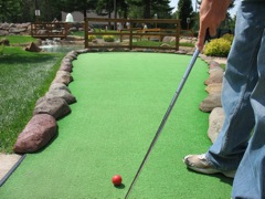 The length of W hole 1 - Alex leads