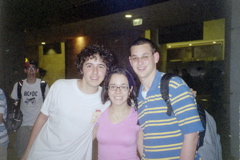 Nathan, Leah Stern, Josh at JFK
