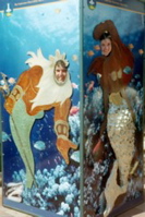 Nathan (Poseidon) and Lia (Mermaid) at Eilat Aquarium