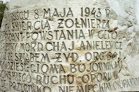 Close up of Mila 18 Memorial (Mordechaj Anielewicz)
