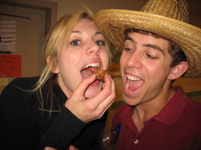Jenni and Jeff love the donuts