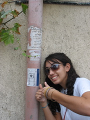 Mickey next to USPS Priority Mail Vandalism