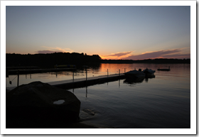 Sunset over Lake Buckatabon - Picture by David Sherman