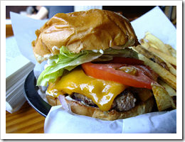 Thanks to Alison Cook's review in the Chronicle, we expected the burger to look like this. It did. Exactly. Delicious.