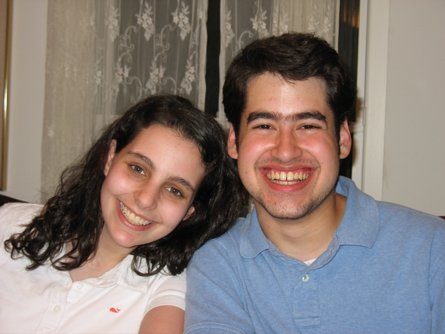 Daniel and Shosh, post-Torte consumption