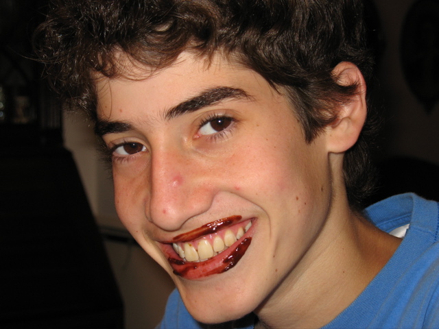 Aaron is a REALLY messy eater