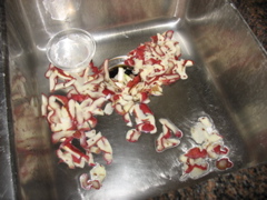 The potato peelings