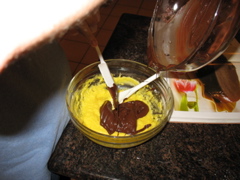 Substance 'A' mixes with Substance 'B' to create Substance 'C'