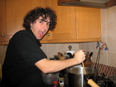 Nathan stirs happily