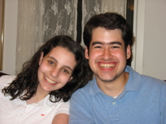 Daniel and Shosh, post-Torte consumption