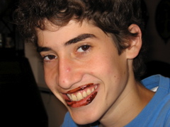 Aaron is a REALLY messy eater