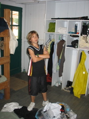 Noah dresses for basketball (fashion show)