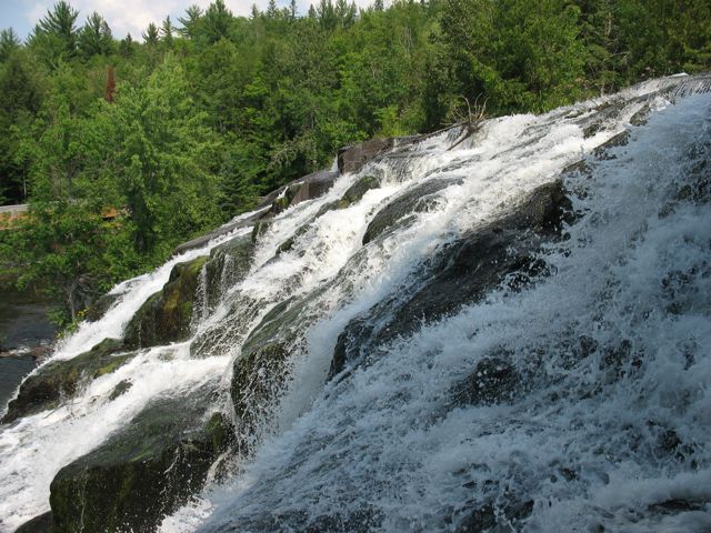 Bond Falls from the side