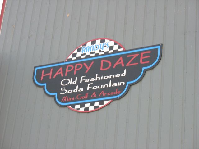 The Happy Daze sign