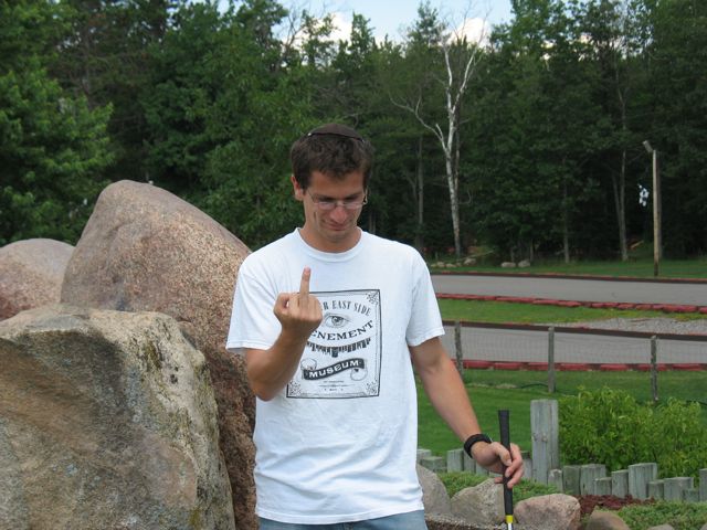 Matt misses his putt