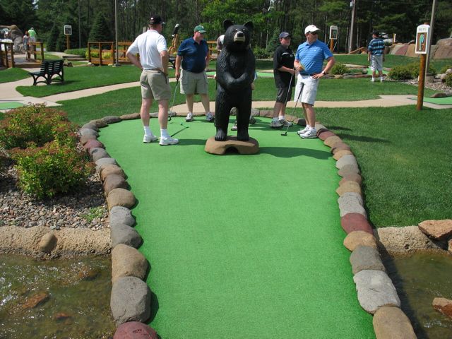 W Hole 5 has a bear and some random people