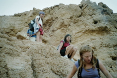 Itzik, Aylana, Maya, Ruth climb in Nahal Gov
