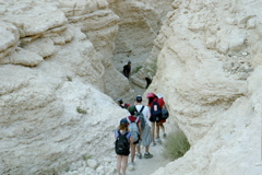 Ruth, Maya, Josh, Cynthia, et Al hike in Nahal Gov
