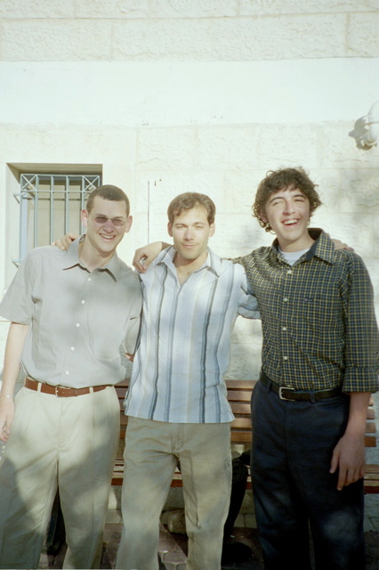 Josh, Itzik, Nathan before Shabbat