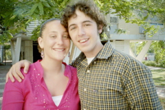 Joelle and Nathan before Shabbat