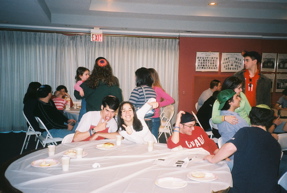 Daniel and Leah, next to D.Hoch trying to avoid the camera