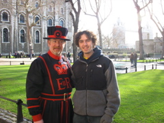 Me and Simon, the beefeater