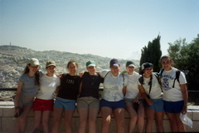 Lisa, Erin, Anna, Danielle, Rebecca, Leah, Pam, Michell at Ramat Rahel