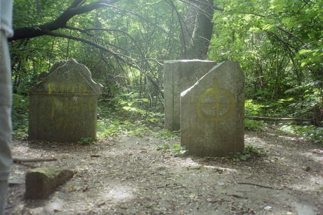 Defaced Grave at Lublin Cemetary