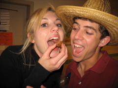 Jenni and Jeff love the donuts