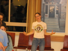 Abi is absorbing the room's energy
