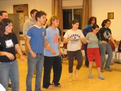 The dancers dance dancily
