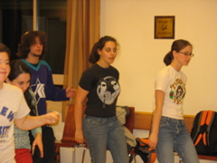 Shoshana dances with starry eyes