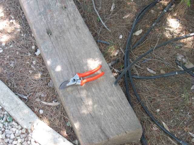 One of the gardening tools we use