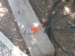 One of the gardening tools we use