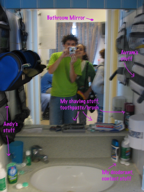 My bathroom sink, with explanation
