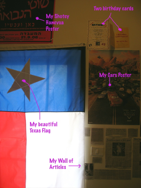 My main wall, with explanation