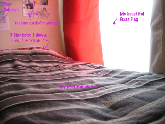 My bed, with explanation