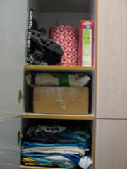 My upper shelves