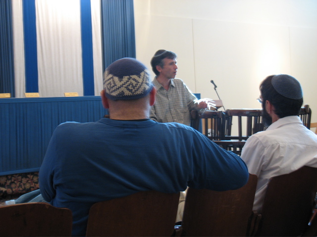 Reb Shmuel (on the right) is sleeping