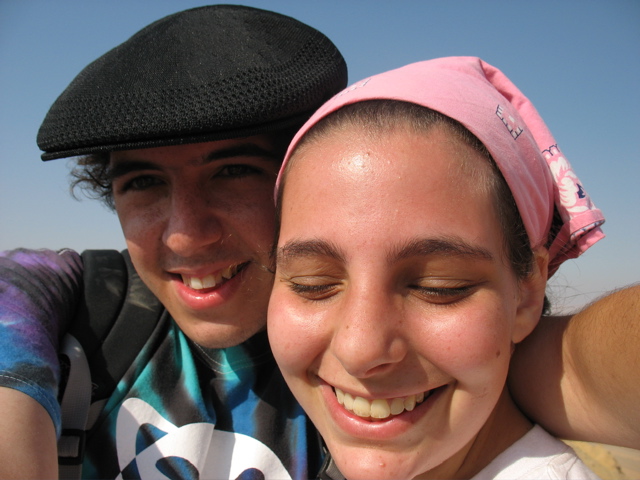Nathan and Shoshana, Day 2 of the tiyul.