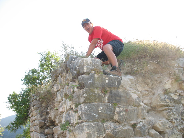 Tani on top of the ruins