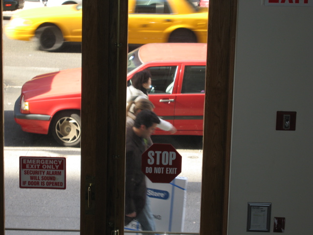 One Cab goes south; Three People and a Container Store purchase go North.