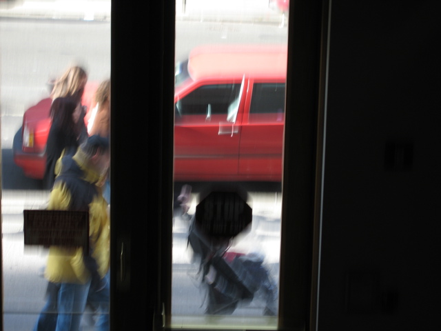 Five people and a stroller