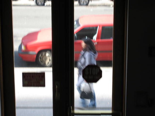 A woman with a purse
