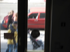 Five people and a stroller