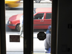 A man and a Yankees fan; a cab